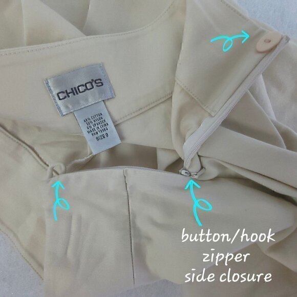 Chico’s Women's Tan, Beige Capri Pants Size 0 = US Size 4 - Picture 3 of 8